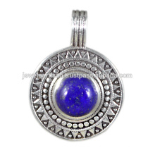 Natürlicher Lapis Edelstein 925 Sterling Silber Anhänger